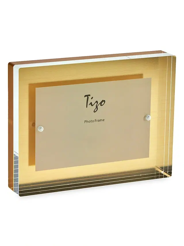Tizo Floating Block Frame - Gold 5'' x 7 ''