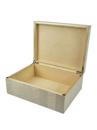 Tizo Herringbone Wood Box - Taupe - Size 11x8x4.25 | Thumbnail 2 Tizo Herringbone Wood Box - Taupe - Size 11x8x4.25 | Thumbnail 2