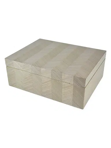Tizo Herringbone Wood Box - Taupe - Size 11x8x4.25 | Thumbnail 1 Tizo Herringbone Wood Box - Taupe - Size 11x8x4.25 | Thumbnail 1