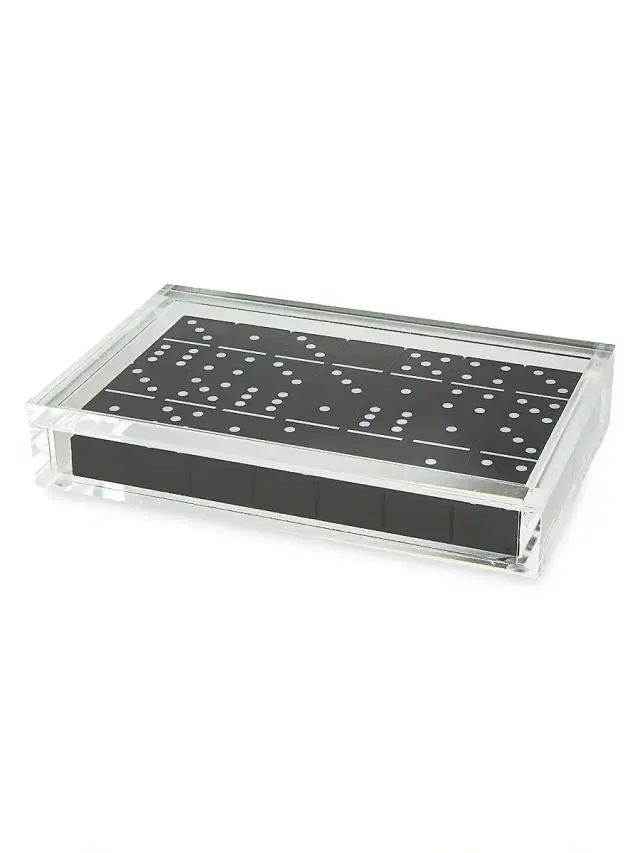 Tizo Acrylic Domino Set - Black