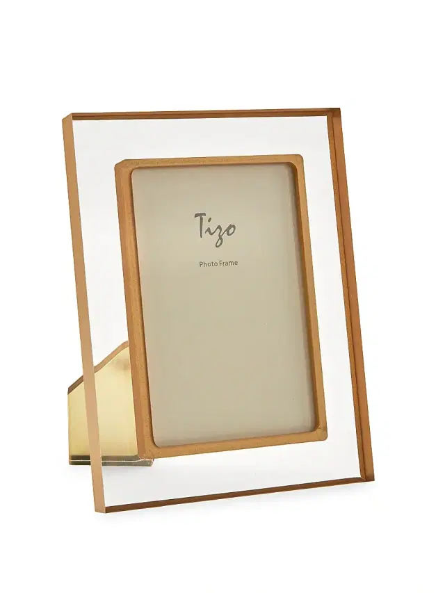 Tizo Double-Border Lucite Frame - Gold 8 x 10