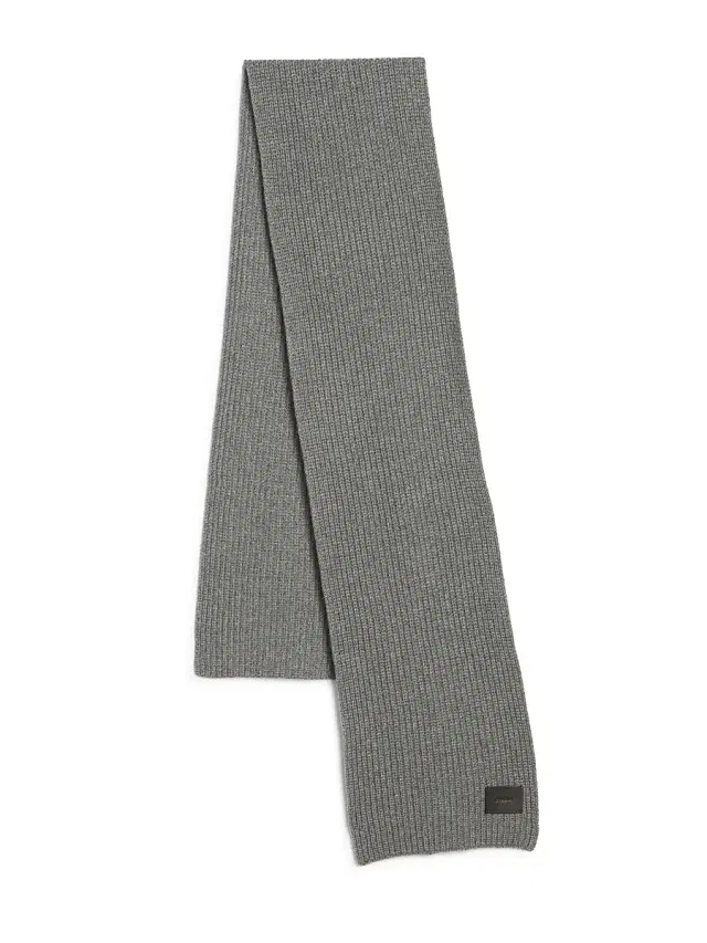 Vince Men's Cashmere Shaker-Stitch Scarf - Melange Grey