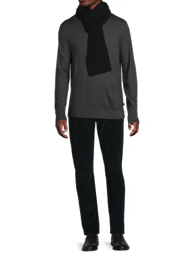 Vince Men's Cashmere Shaker-Stitch Scarf | Thumbnail 2 Vince Men's Cashmere Shaker-Stitch Scarf | Thumbnail 2