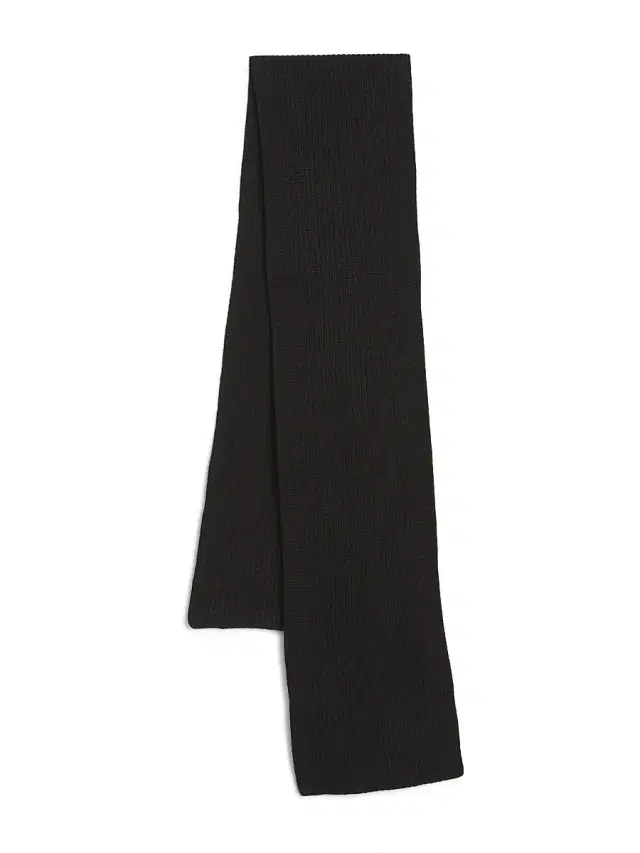 Vince Men's Cashmere Shaker-Stitch Scarf - Black
