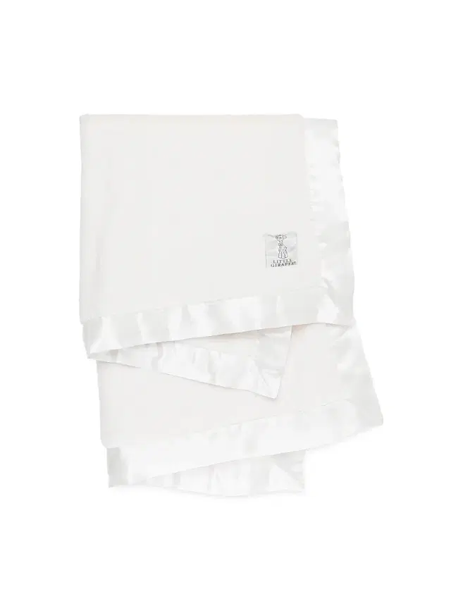 Little Giraffe Luxe Satin Blanket - White
