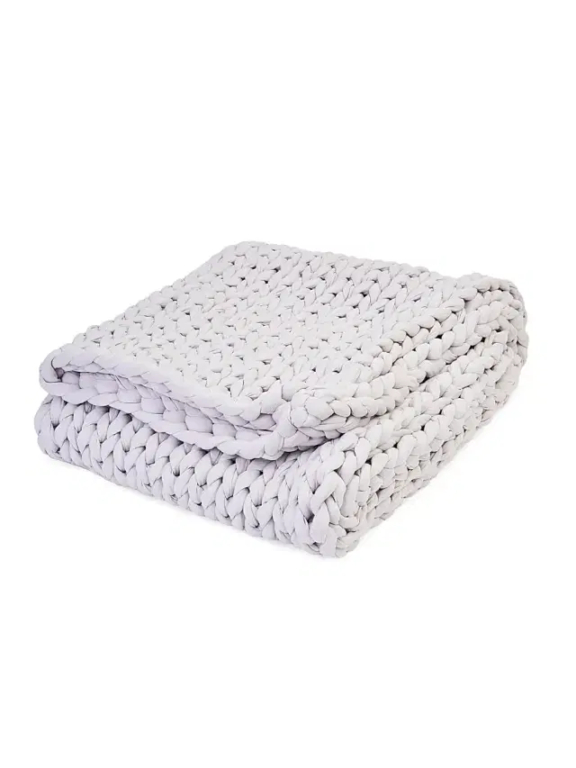 Bearaby Cotton Napper Weighted Knit Blanket - Moonstone 25