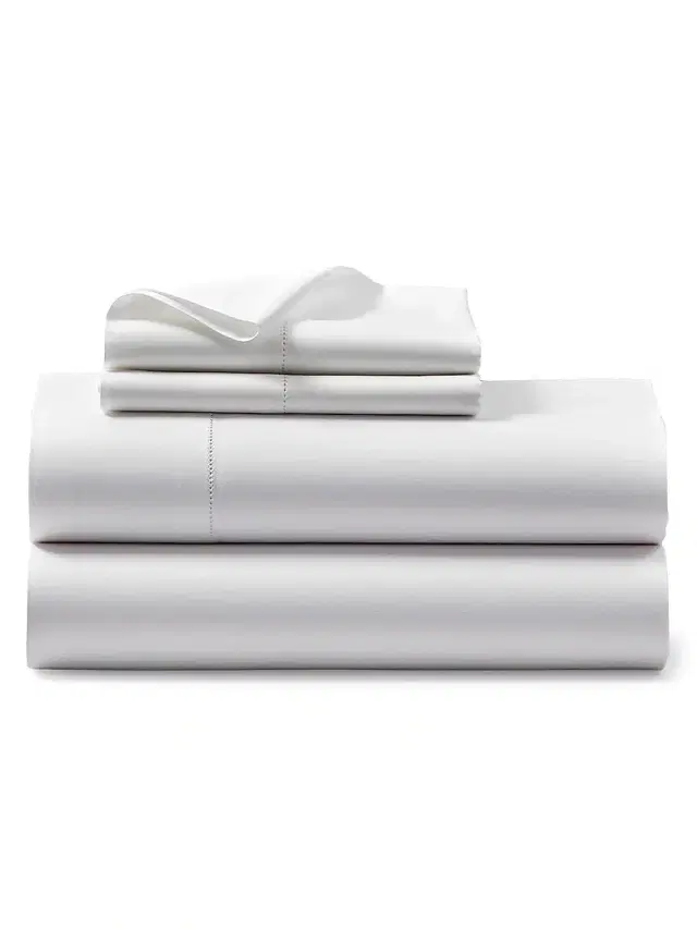 Ralph Lauren Organic Sateen 624-Thread Count Sheet & Pillowcase Collection - White King