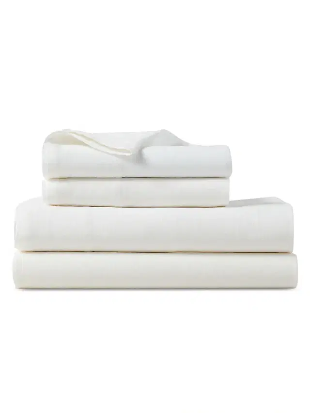 Ralph Lauren RL Linen Fitted Sheet - Alabaster California King