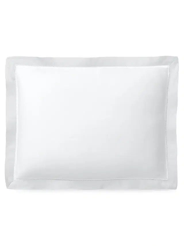 Ralph Lauren Organic Sateen Border Bedding 624 Thread Count Throw Pillow - White