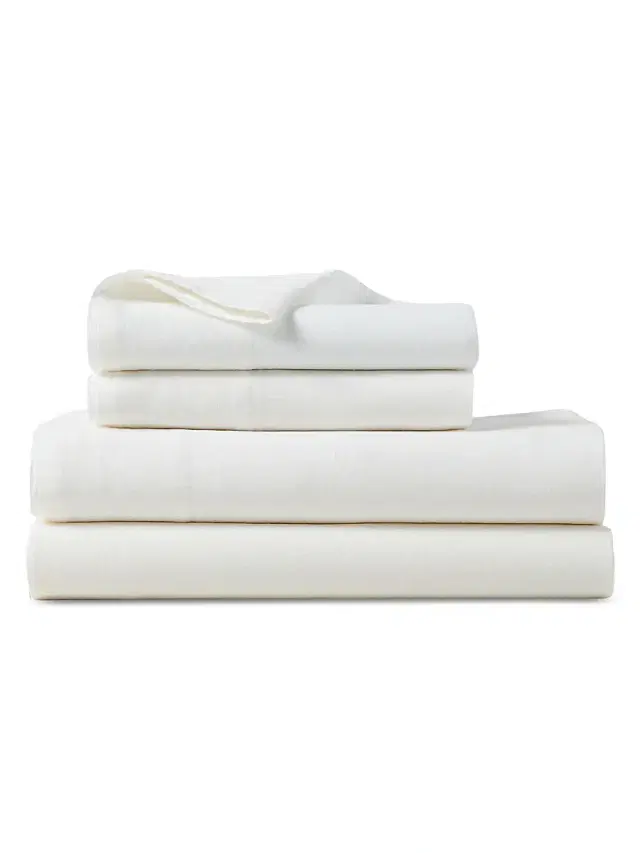 Ralph Lauren RL Linen Flat Sheet - Alabaster Full