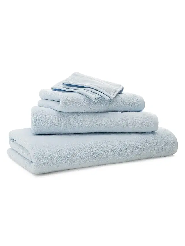 Ralph Lauren Payton Towel Collection - Light Sky Wash Cloth