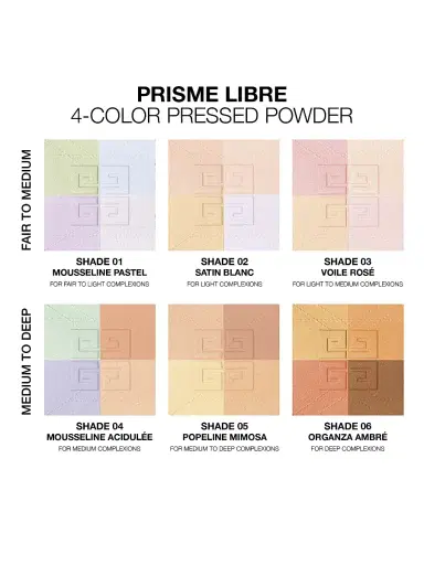 Givenchy Women's Prisme Libre 4-Color Pressed Powder - 04 Mousseline Acidulee | Thumbnail 9 Givenchy Women's Prisme Libre 4-Color Pressed Powder - 04 Mousseline Acidulee | Thumbnail 9