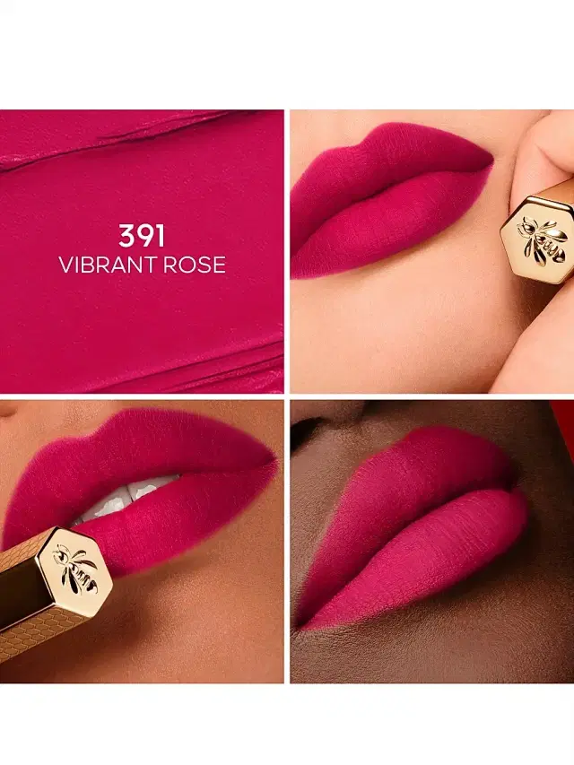 GUERLAIN KissKiss Blur Matte Long-Wearing Lipstick - 391 Vibrant Rose