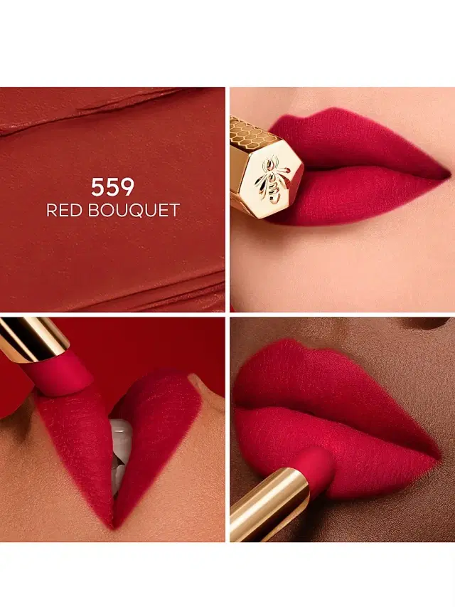 GUERLAIN KissKiss Blur Matte Long-Wearing Lipstick - 559 Red Bouquet