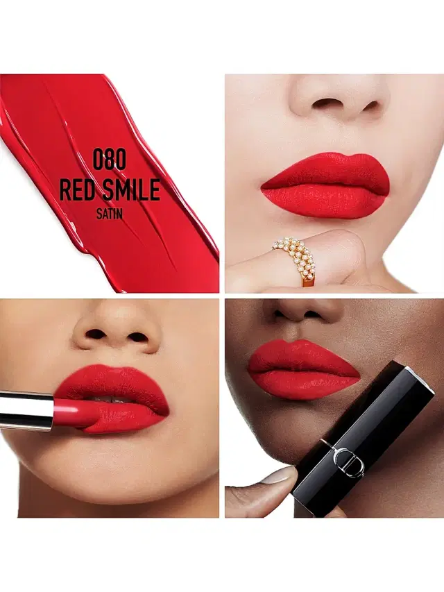 Dior Women's Rouge  Lipstick - 80 Red Smile Satin