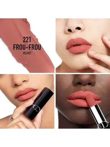 Dior Women's Rouge  Lipstick - 221 Frou Frou Velvet | Thumbnail 2