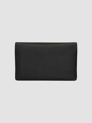Saint Laurent Women's Cassandre Large Envelope Pouch In Lambskin - Black | Thumbnail 6