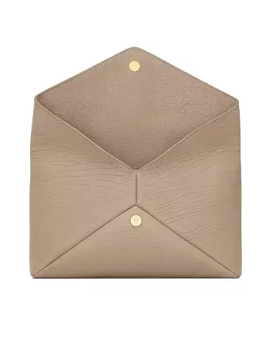 Saint Laurent Women's Cassandre Large Envelope Pouch In Lambskin | Thumbnail 4 Saint Laurent Women's Cassandre Large Envelope Pouch In Lambskin | Thumbnail 4