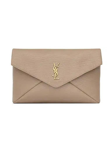 Saint Laurent Women's Cassandre Large Envelope Pouch In Lambskin | Thumbnail 1 Saint Laurent Women's Cassandre Large Envelope Pouch In Lambskin | Thumbnail 1