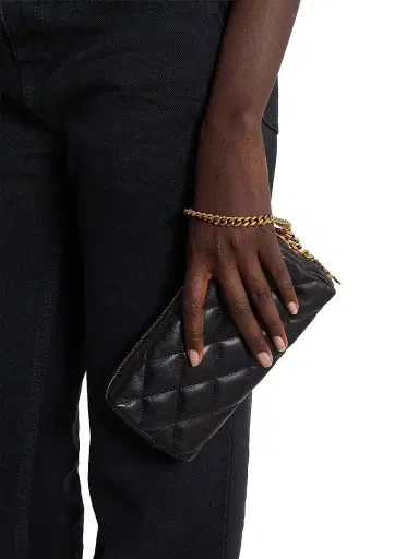 Saint Laurent Women's Cassandre Bijou Pouch in Lambskin Leather | Thumbnail 3 Saint Laurent Women's Cassandre Bijou Pouch in Lambskin Leather | Thumbnail 3