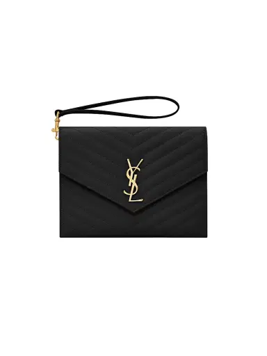 Saint Laurent Women's Cassandre Matelasse Flap Pouch in Quilted Grain De Poudre Embossed Leather | Thumbnail 1 Saint Laurent Women's Cassandre Matelasse Flap Pouch in Quilted Grain De Poudre Embossed Leather | Thumbnail 1