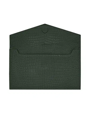 Saint Laurent Women's Uptown Pouch in Crocodile-Embossed Shiny Leather | Thumbnail 3 Saint Laurent Women's Uptown Pouch in Crocodile-Embossed Shiny Leather | Thumbnail 3