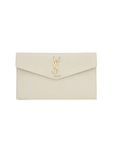 Saint Laurent Women's Uptown Pouch in Grain De Poudre Embossed Leather | Thumbnail 1 Saint Laurent Women's Uptown Pouch in Grain De Poudre Embossed Leather | Thumbnail 1