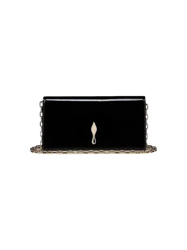 Women's Bettina Patent Leather Clutch - Black