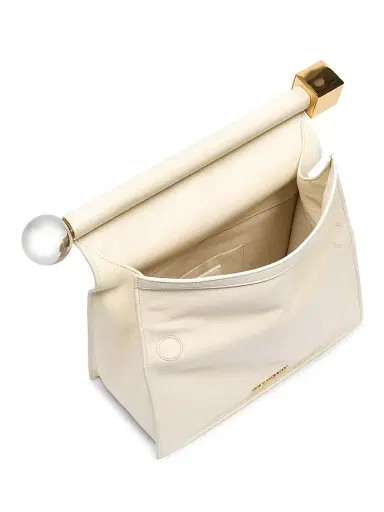 Jacquemus Women's La Pochette Rond Carré Leather Clutch | Thumbnail 3 Jacquemus Women's La Pochette Rond Carré Leather Clutch | Thumbnail 3
