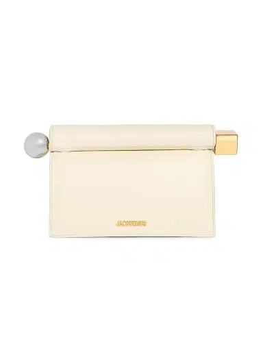 Jacquemus Women's La Pochette Rond Carré Leather Clutch | Thumbnail 1 Jacquemus Women's La Pochette Rond Carré Leather Clutch | Thumbnail 1