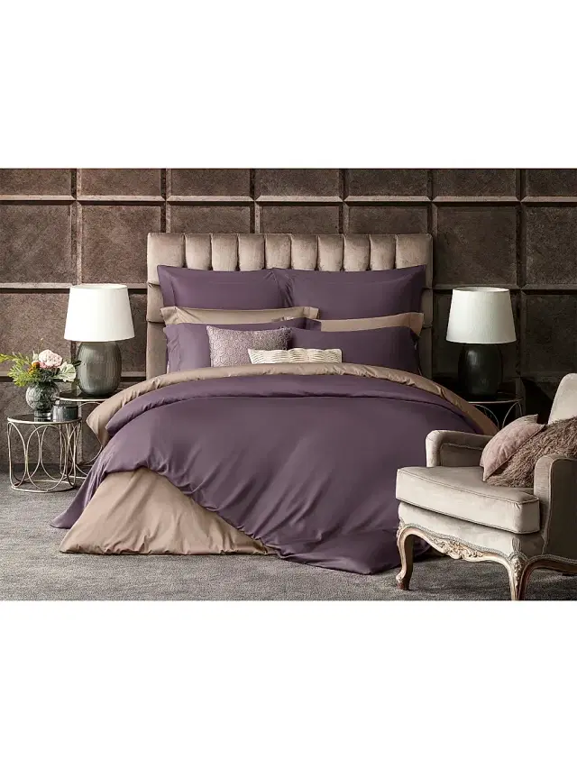 Togas Sensa Duvet Cover & Sham Collection - Plum European