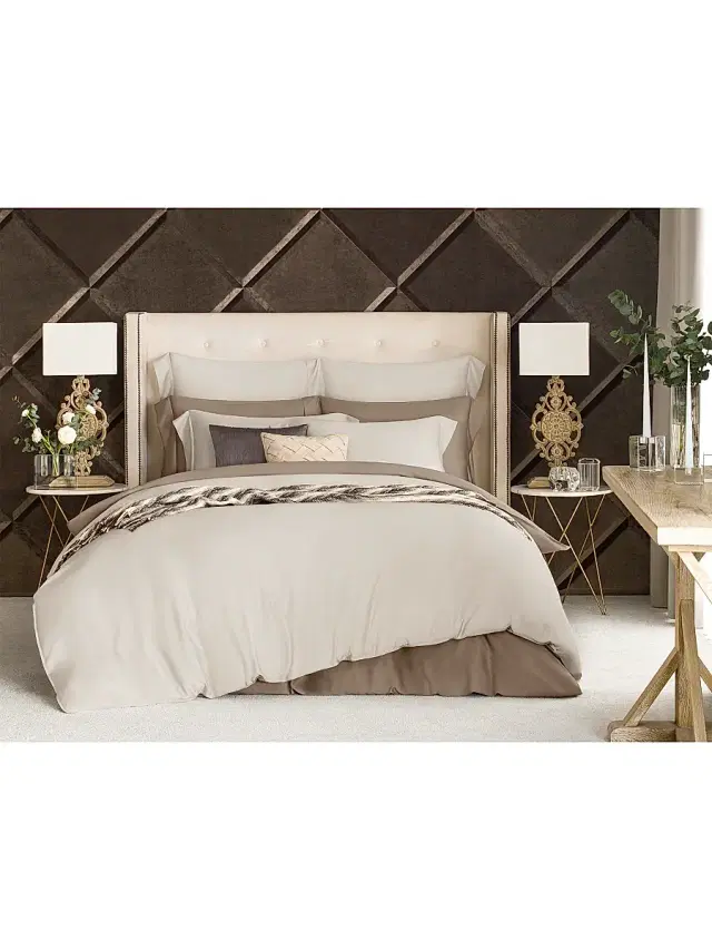 Togas Sensa Duvet Cover & Sham Collection - Beige European