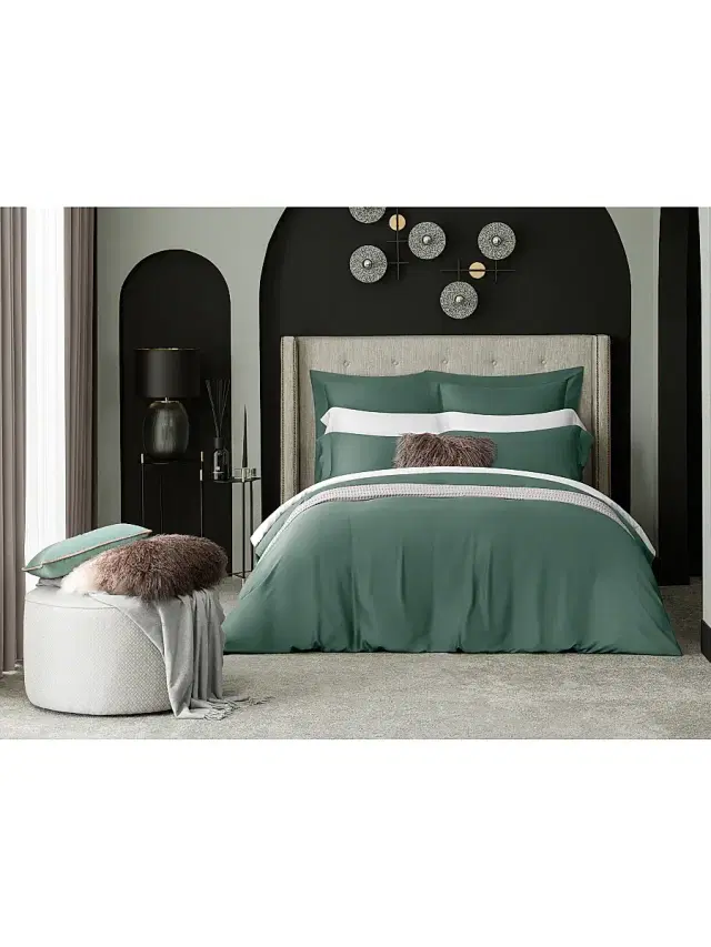 Togas Sensa Duvet Cover & Sham Collection - Green King
