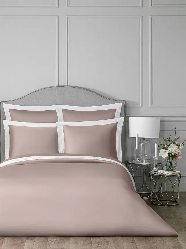 Togas Eden Duvet Cover & Sham Collection - Pink White King