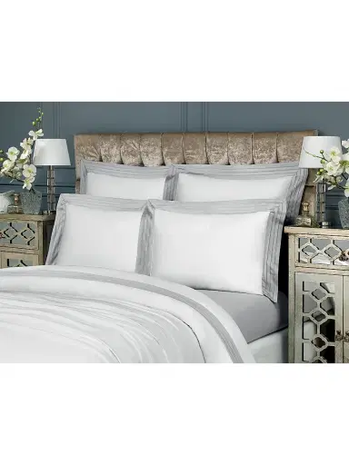 Togas Eden Duvet Cover & Sham Collection - White Grey King | Thumbnail 4 Togas Eden Duvet Cover & Sham Collection - White Grey King | Thumbnail 4