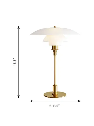 Louis Poulsen PH 31/2-21/2 Glass Table Lamp - Brass Metalized | Thumbnail 2