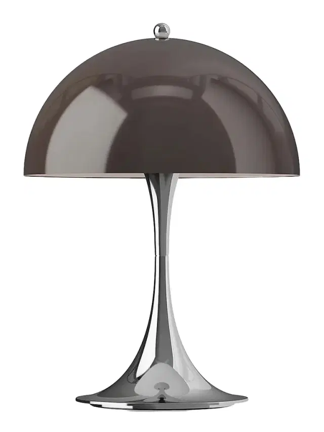 Louis Poulsen Panthella 250 Portable Original Chrome Lamp - Original Opal Brown