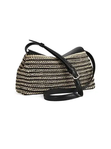 TOTEME Women's T-Lock Woven Leather Clutch | Thumbnail 2