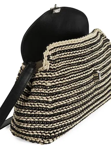 TOTEME Women's T-Lock Woven Leather Clutch | Thumbnail 3