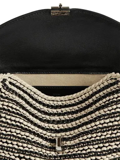 TOTEME Women's T-Lock Woven Leather Clutch | Thumbnail 4