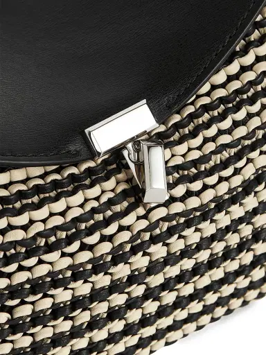 TOTEME Women's T-Lock Woven Leather Clutch | Thumbnail 6