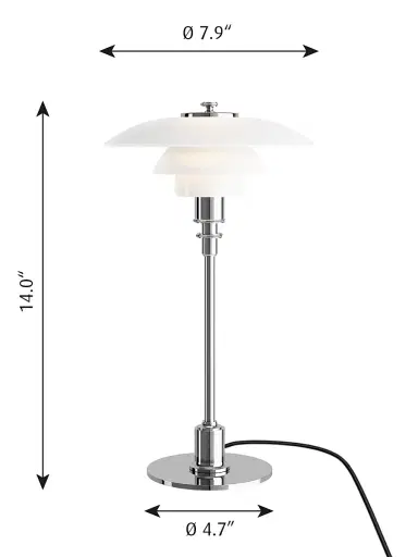 Louis Poulsen PH 2/1 Table Lamp - High Lustre Chrome Plated | Thumbnail 1