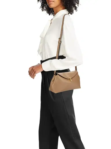 TOTEME Women's T-Lock Convertible Leather Clutch | Thumbnail 2 TOTEME Women's T-Lock Convertible Leather Clutch | Thumbnail 2