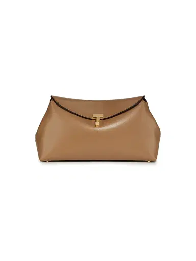 TOTEME Women's T-Lock Convertible Leather Clutch | Thumbnail 1 TOTEME Women's T-Lock Convertible Leather Clutch | Thumbnail 1