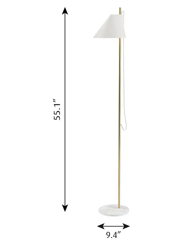 Louis Poulsen Yuh Floor Lamp - Brass White