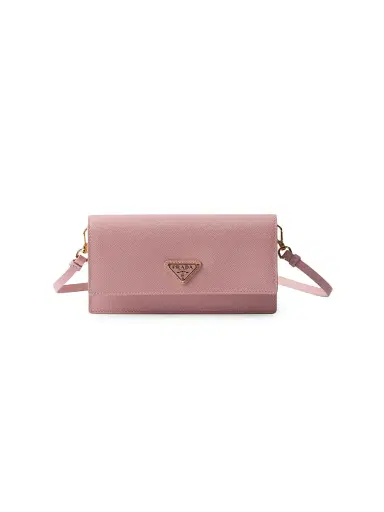 Prada Women's Saffiano Leather Mini Pouch - Pink | Thumbnail 1