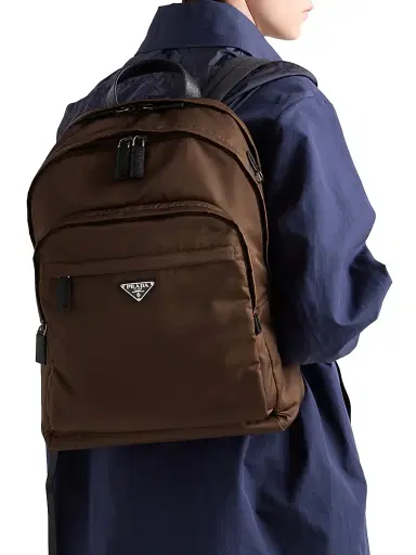 Prada Men's Re-Nylon and Saffiano Leather Backpack | Thumbnail 3