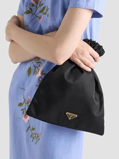Prada Women's Wish Re-Nylon Pouch - Black | Thumbnail 4