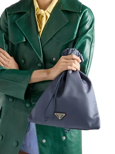 Prada Women's Wish Re-Nylon Pouch - Blue | Thumbnail 4
