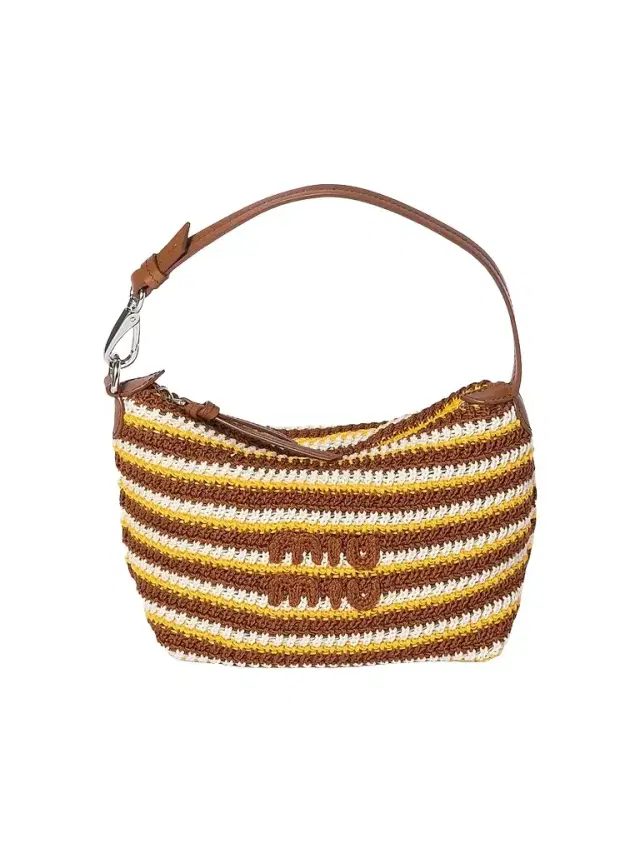 Miu Miu Women's Crochet Pouch - Brown Yellow